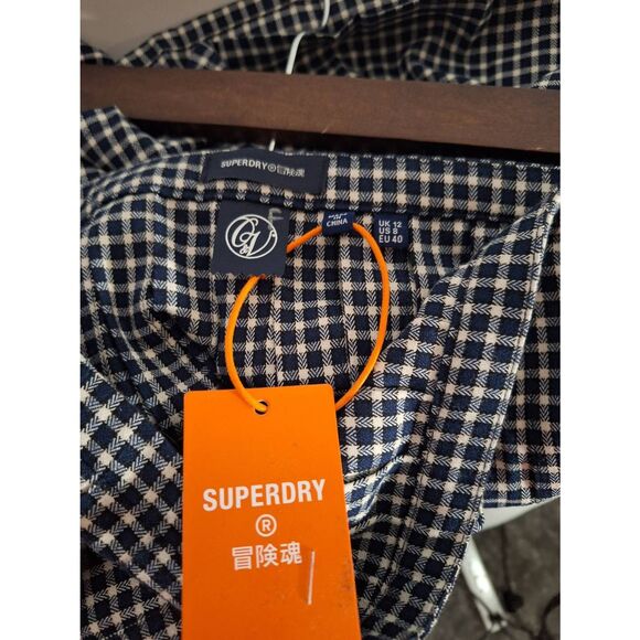 Superdry Womens Vintage Micro Check Mini Pleated Skirt Size 8‎ NEW - Picture 3 of 3